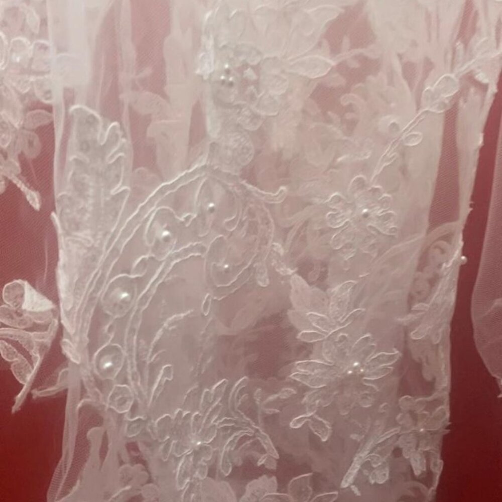 WEDDING DRESS & VEIL - Picture 8 of 10